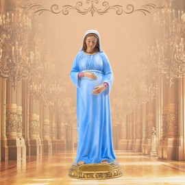 zalati Statue Virgin Mary Sculpture Pregnancy Statue Religious Resin Crafts Ornaments for Catholic Religious Garden, Home Decoration