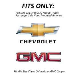 American Flag Car Truck Bullet Antenna for GM Chevy Silverado GMC Sierra 1500 2500 3500 HD Avalanche Denali, Anti Theft Design & Carwash Safe, Pickup Trucks Accessories (Black)