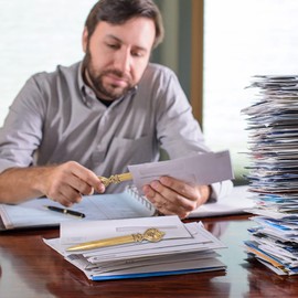 Vintage Letter Opener Knife, Desk Letter Opener Knife Metal Envelope Opener Lightweight Hand Envelope Slitter Desk Office Letter Opener(Gold)