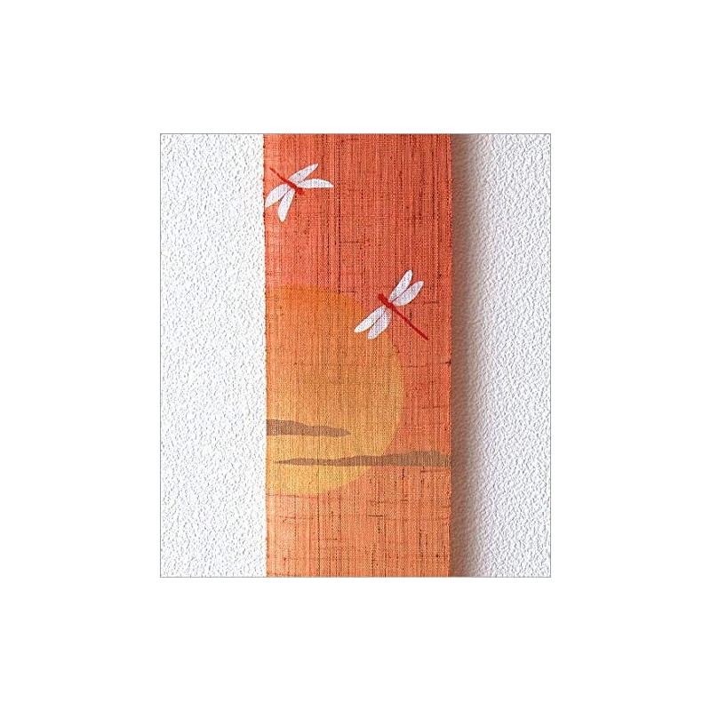 wlj5394 Tapestry Stylish Japanese Modern Linen Vertical Thin Tapestry Akane