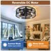 Depuley Caged Ceiling Fan with Light: 20" Flush Mount Ceiling