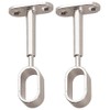 OVAL WARDROBE RAIL CENTRE SUPPORTS Brackets 15mm Adjustable Polished Chrome