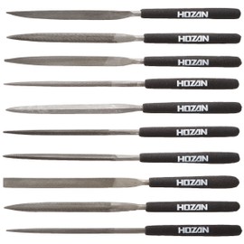 ho-zan (Hozan) yasurisetto 10 Pairs in a variety set of Useful Pair of Round Half Round Flat Triangle Corner 片刃 Oval Spear Sword Blade K – 215 