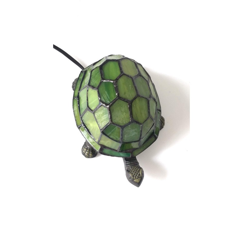 WERLAMP Tortoise lamp Tiffany Style Colored Glass Turtle Table lamp