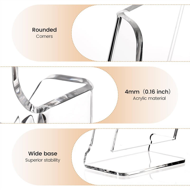 Acrylic Brochure Holder 4x9 Inch,Clear Pamphlet Holder Display Stand for