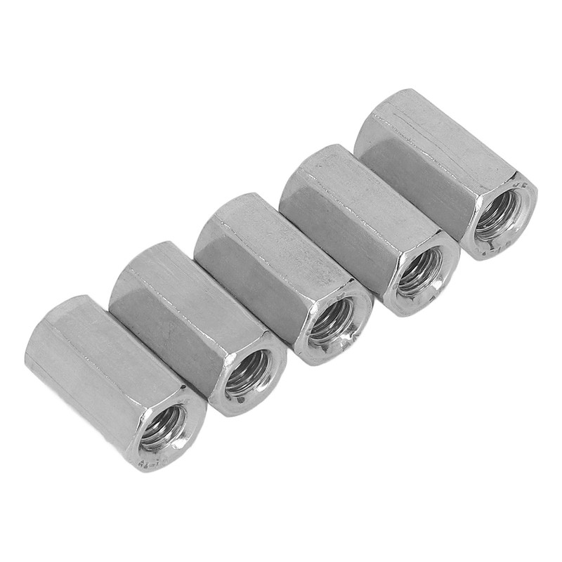 20PCS Hex Coupling Nuts 304 Stainless Steel Long Fine Thread