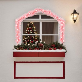 TREATLIFE HOME Christmas Garland with LED Lights, 33 ft Long, Pink Color, Versatile Indoor Holiday Decoration