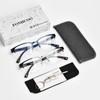 FONHCOO Progressive Multifocal Reading Glasses for Women Men, Metal Half