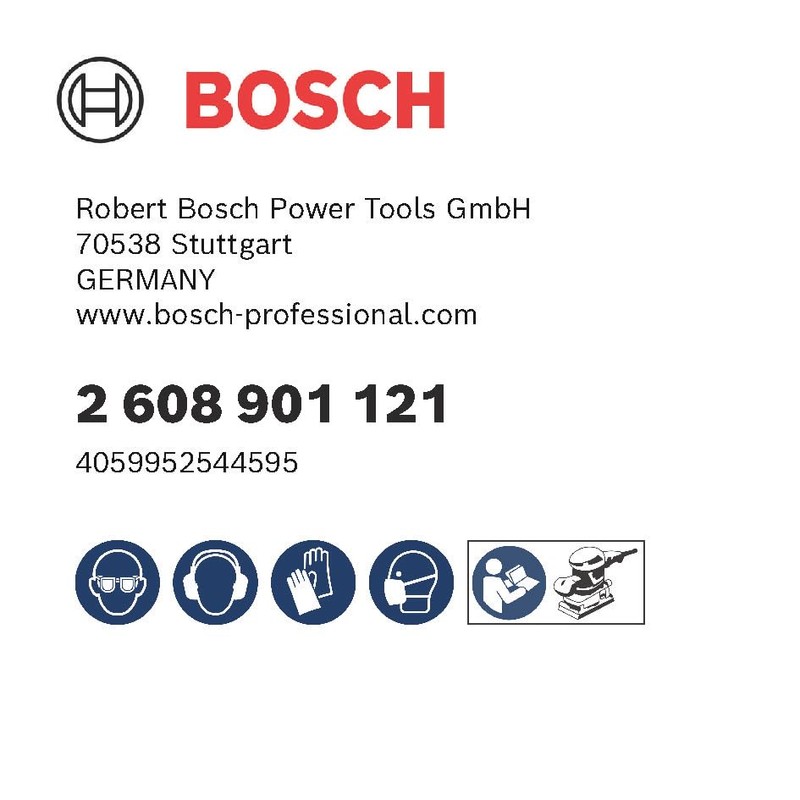 Bosch 50 x Expert C470 Sandpaper with 8 Holes (for
