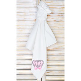 Lilax Baby Girl Newborn Jewels Crown Swaddle Receiving Blanket Pink