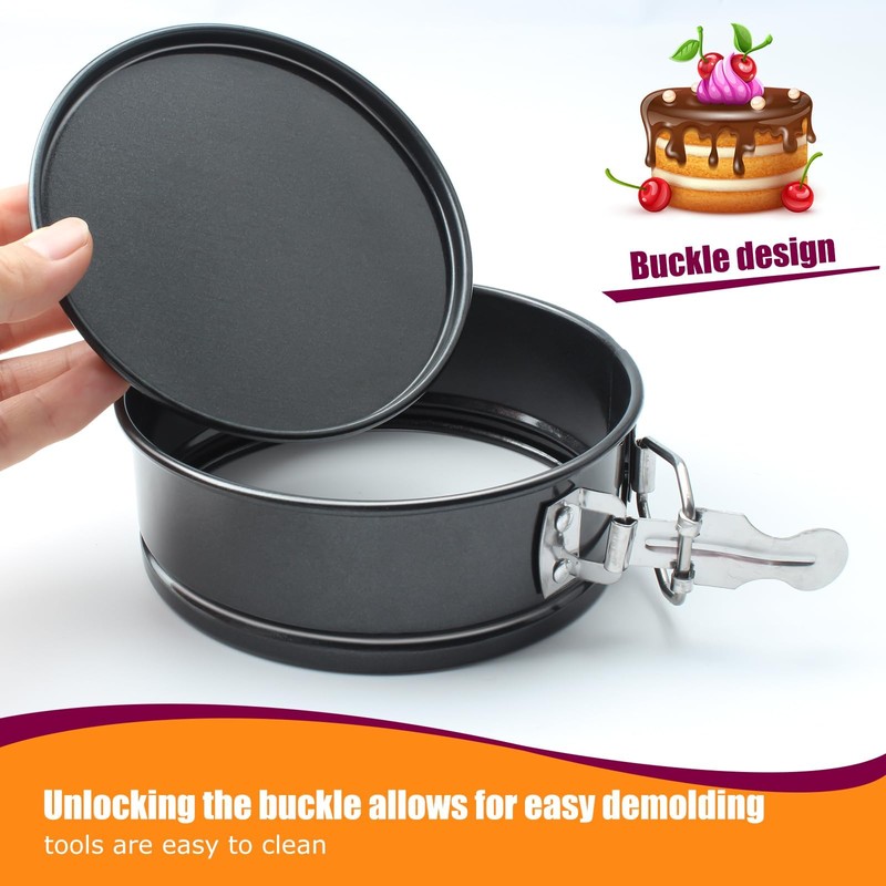 Sihuuu Cheesecake Pan, Springform Pan Set,4/7/8/9 inch Nonstick Leakproof Springform