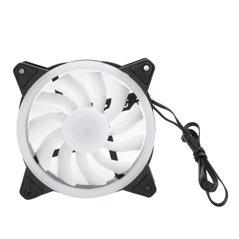 3Pcs Computer Chassis Cooling Fan Mute 6‑Pin Dual RGB Lights