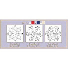 Anchor Canvas, 100% Cotton, Blue Crocheted Snowflakes Kit, Durchmesser: 8 to 14,5