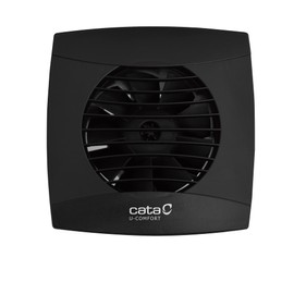 All CATA UC-10 Standard Turbine Diameter 100 Toilet Bathroom Fan 110 m³/h 26 dB (A) Ceiling Wall Mounting (Black)