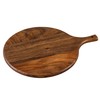 SOFE Walnut Wood Pizza Serving Board, 12" Round Thick Cutting