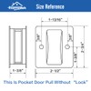 HOMOTEK Passage Sliding Door Pull Satin Nickel Without Switch Plate