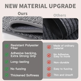 YDKGL Non-Slip Stair Treads for Wooden Steps Indoor - 1 Pack Peel and Stick Adhesive Carpet Runner Rugs, Anti-Slip Stair Carpet Treads & Mats - Gray 30" x 30" (Extra Grip, Wood Stairs Covers)