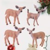 NUOBESTY 4 Pcs Christmas Reindeer Figures Resin Elk Reindeer Art