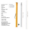 25-Foot Aluminum Grade Rod 6 Sections Telescopic 1/10ft Double-Sided Scale