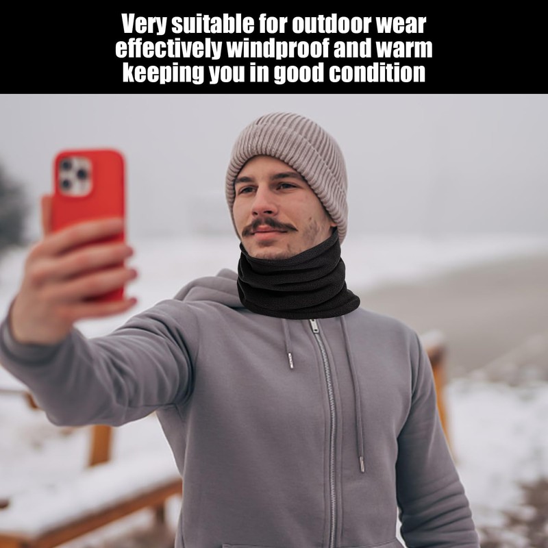 FDGGT 1 Fleece Scarf and 1 Pair of Ear Muffs,