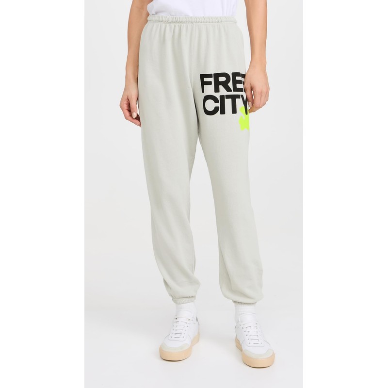 FREECITY Women's Sweats, Stardust, Green, L