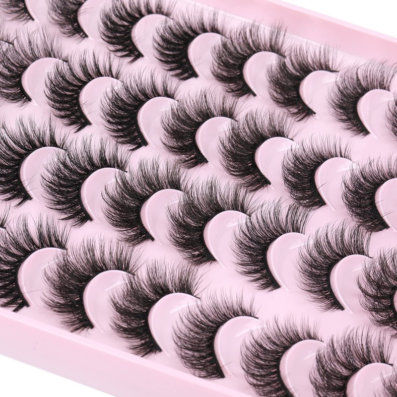 JIMIRE Eyelashes Fluffy 5D Natural False Eyelashes 5 Styles Mixed