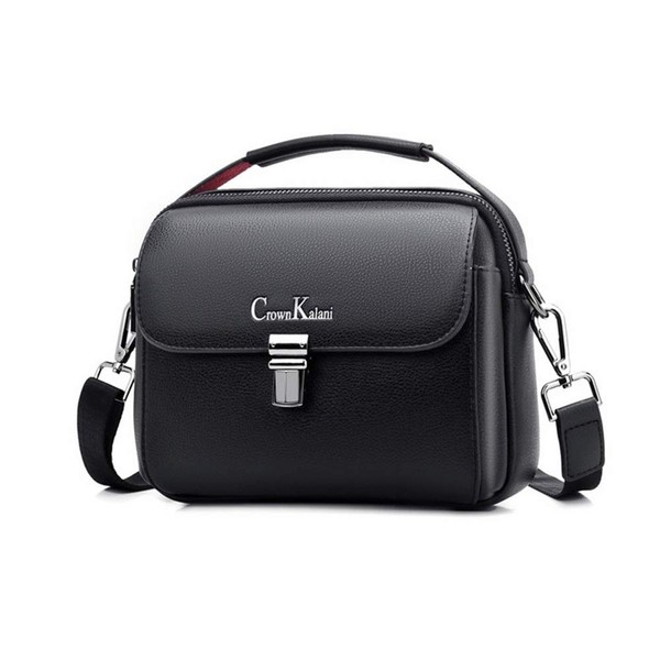 Whatna Men's Shoulder Bag, 2-Way Crossbody Handbag, Thick, Leather, Anti-Theft,