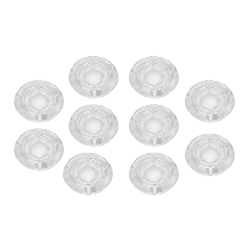10Pcs Footswitch Toppers Clear Transparent Universal for Guitar Effects Pedal