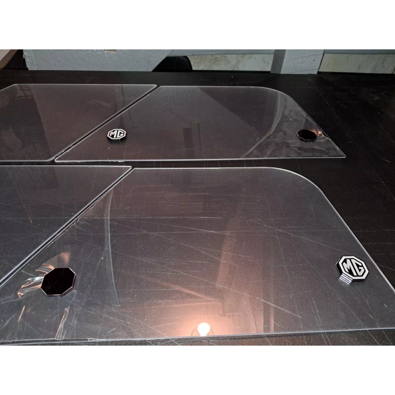 DAXCNC MGA SIDE CURTAIN SLIDING WINDOWS SET 1956-1962 CLEAR 10