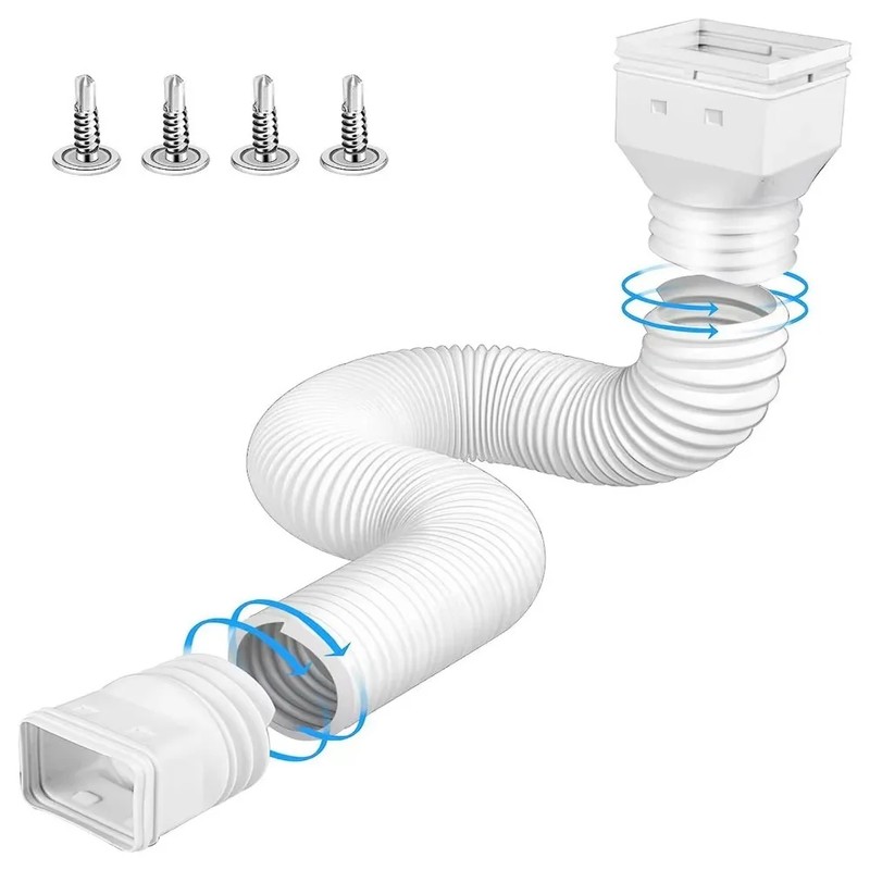 Retractable Downspout Extension for Rain Gutters – Adjustable Drainage Extender