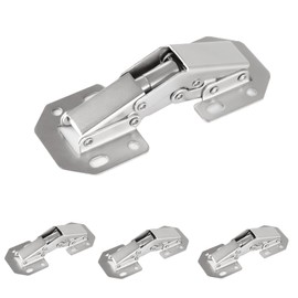 DOBOGA 4-Pack Hidden Hinges for Cabinet Doors Frameless, Concealed Cabinet Hinges, 90 Degree Surface Mount Hinges