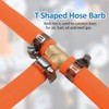 NACX 3/8" Brass T Shape Hose Barb, 3 Way Union