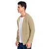 Men's Long-Sleeve Cardigan Sweater - Classic V Neck Button Down