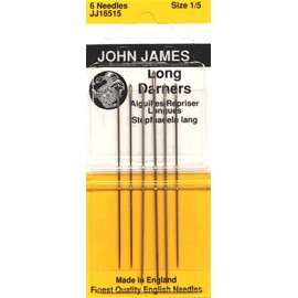 Colonial Needle 6 Count John James Long Darners Assorted Needles, Size 1/5