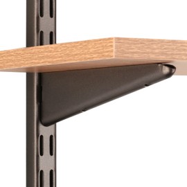 John Sterling 0122-7BRZ Dual Track Wood Shelf Bracket, 7-Inch, Bronze