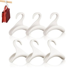 Mkzruulf 8 Pcs Purse Handbag Hanger Hook, Purse Handbag Closet Organizer Storage Hook, Portable Handbag Organizer Purse Hooks for Purses Bags Hats Hanging Tote Bag Backpacks (White)
