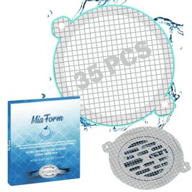 Hair Catcher Shower Drain Disposable Mesh Stickers, 35 Pack