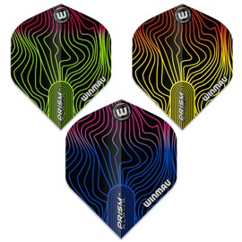 WINMAU Prism Bright Alpha Solar Dart Flight Set - 3 set per pack (9 Flights in Total)