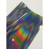 Hachi Auto Black Holographic Rainbow Chrome Vinyl Car Wrap (3FT