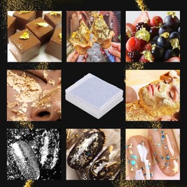 12 Colors Imitation Gold Leaf Sheets, 240PCS Multicolor Gold Leaf Paper, Gold Foil Sheets Imitation Gold Leaf Paper, Gold Leaf Sheets for Paint, Resin, Nails, Jewelry, Slime, Arts