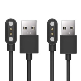 Blueshaweu Charging Cable Compatible with GaWear Smartwatch Men's 1.96 Inch K57, Cable Charger Charging Station for LIGE K57 / GaWear K57 Smartwatch (Black + Black)