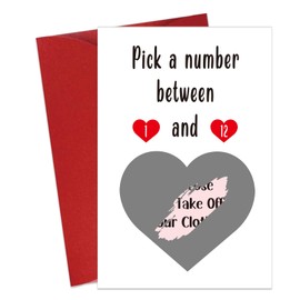 JUESMOS Funny Valentines Cards for Girlfriend Boyfriend Scratch off Valentines Day Cards for Her Him Naughty Gifts Anniversary Cards Husband Wife Women Men Birthday Greeting Cards with Envelope