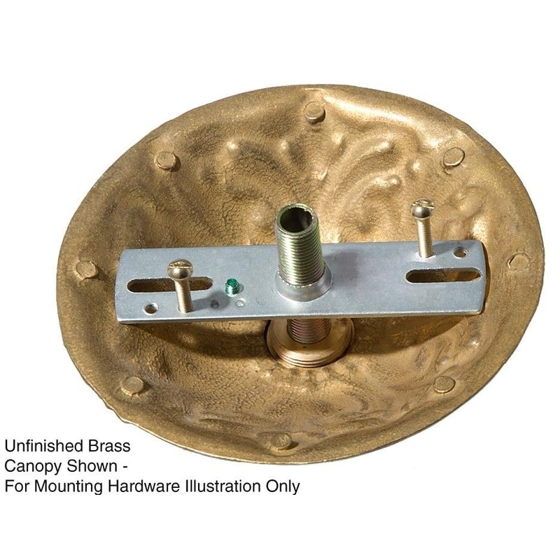 B&P Lamp® Heavy, Antique Style Polished Brass Canopy Kit, 5