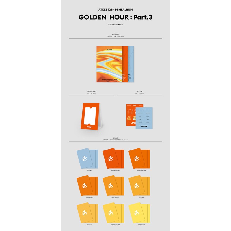 A'TEEZ GOLDEN HOUR : Part.3 POCA Version with Tracking Sealed
