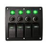 ELING 4 Gang Switch Panel LED Rocker Toggle Switch DC