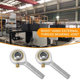 SG Store Pack of 2 M6 x 1.0 Spherical Joint Bearings with Ball Joint POS6 Right Thread Connection Self-Lubricating Spherical Bearing with Lock Nuts