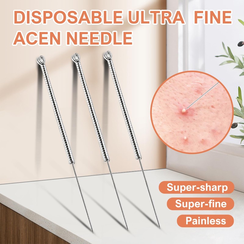 YGQQOY Professional 100pcs Disposable Pimple Needles, Acne Needle, Blackhead and