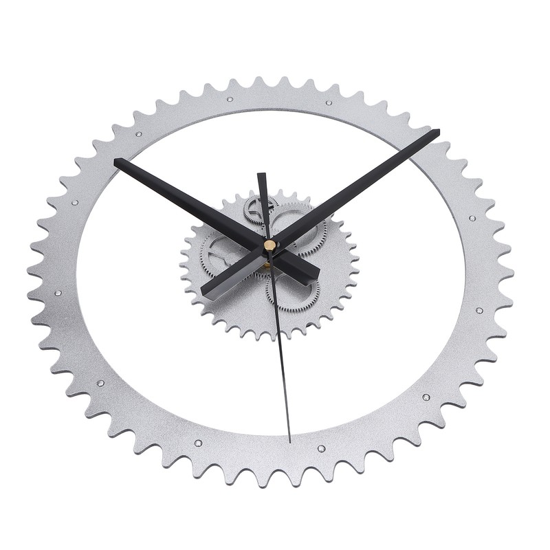 Simple Wall Clock Hollow Gear Frameless Design Hanging Clock with