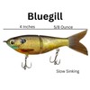 PBFish Glide Mini Slow Sinking Big Bass Strong Hooks -