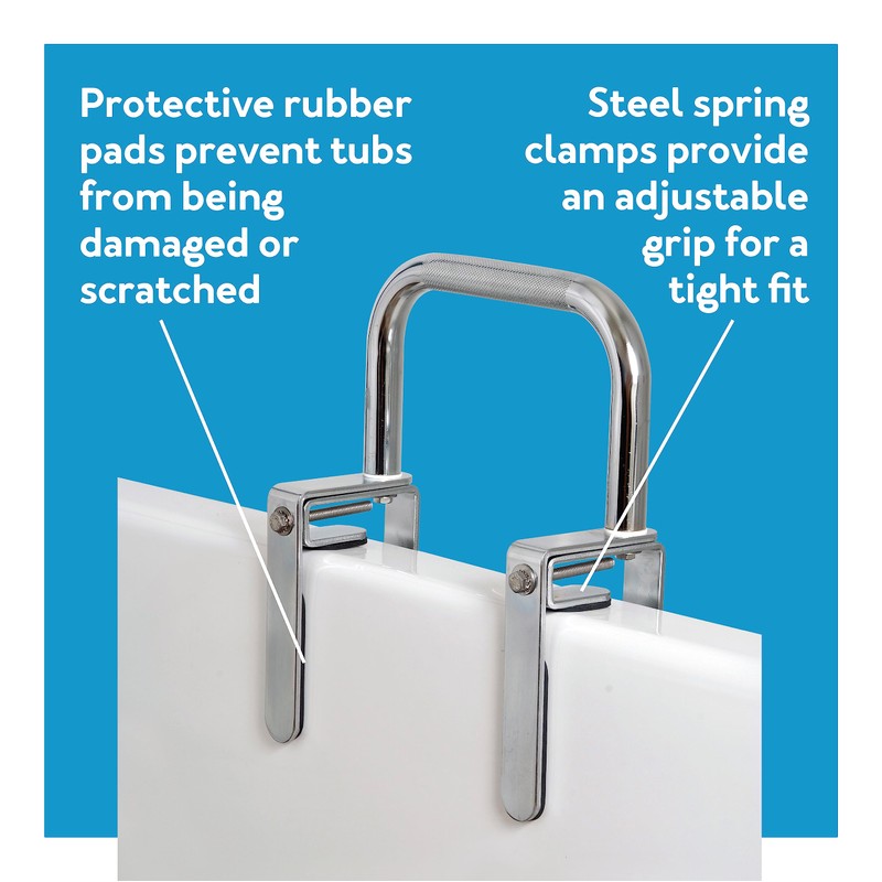 Carex Bathtub Rail with Finish Bathtub Grab Bar Safety Bar